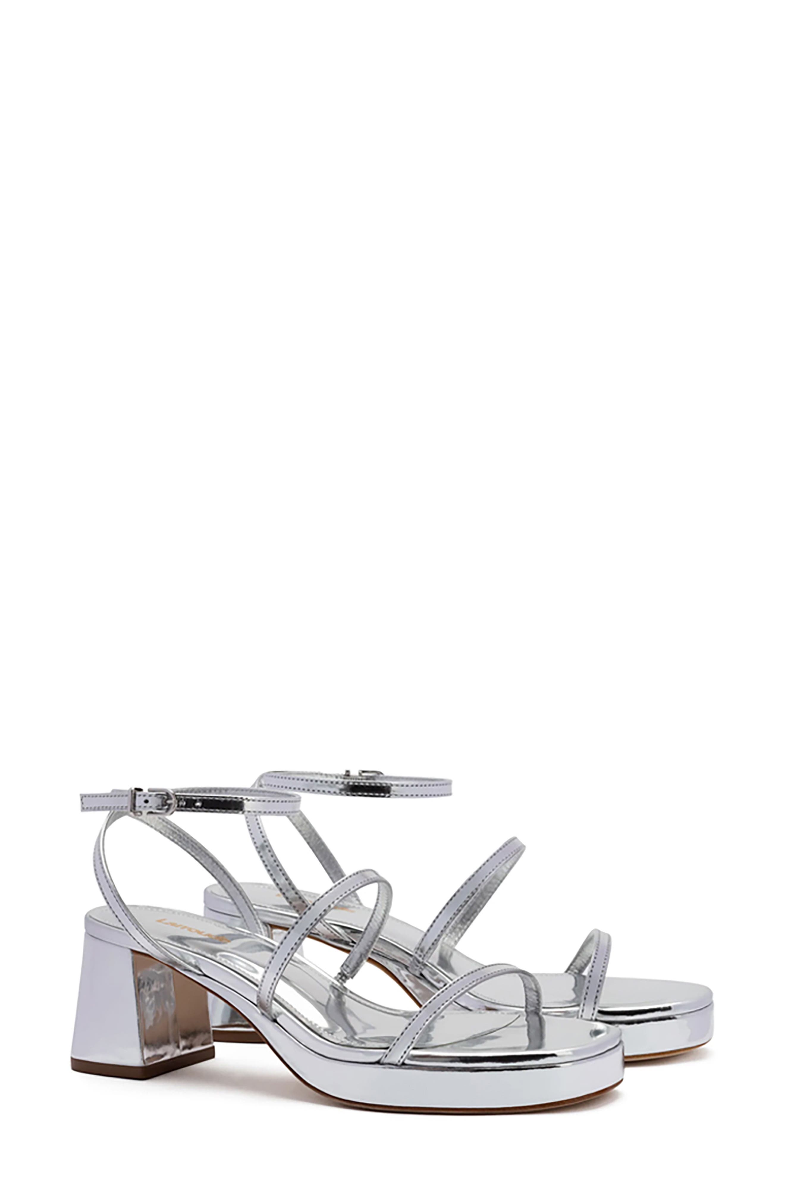 Gio Block Heel Strappy Sandal, Main, color, SILVER