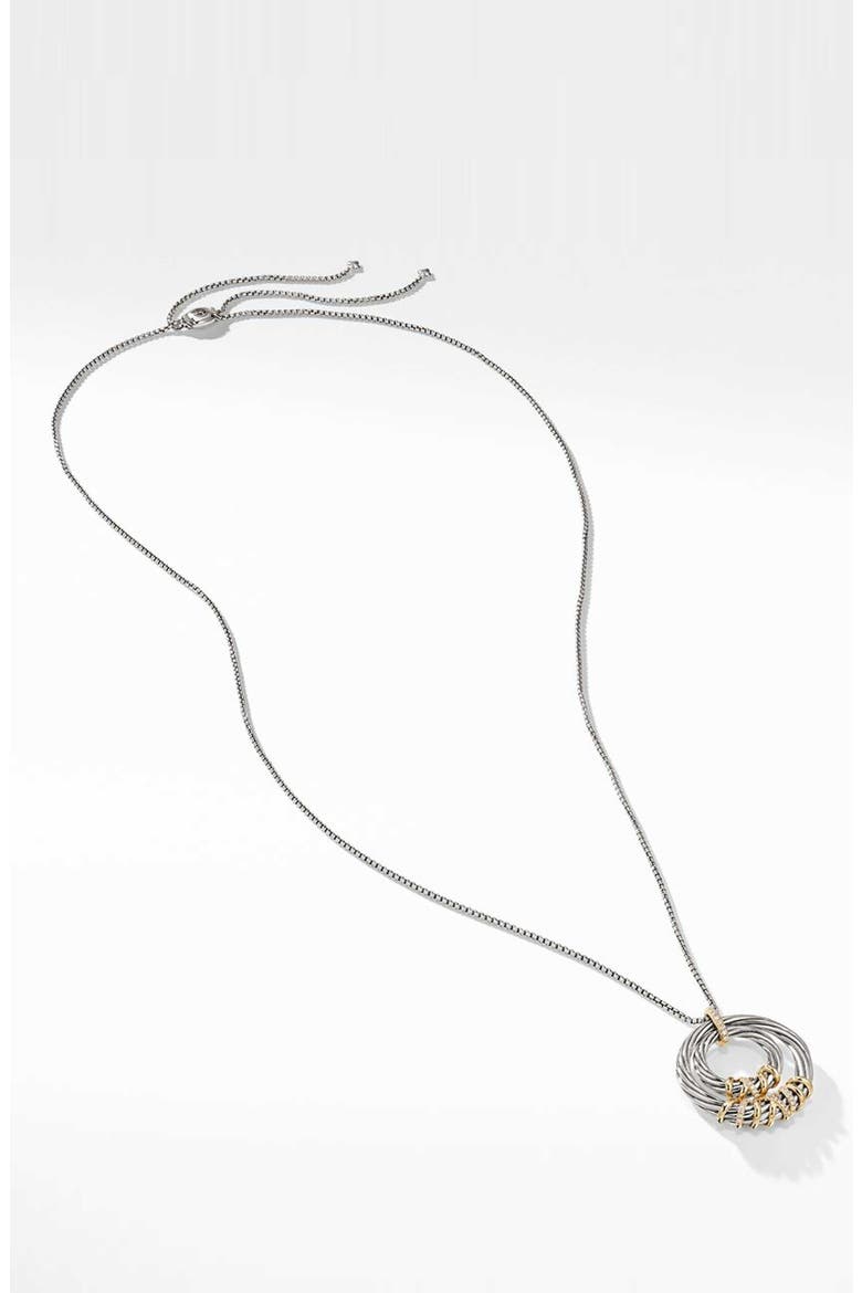 Helena Pendant Necklace with 18K Gold & Diamonds, Main, color, GOLD/ SILVER/ DIAMOND