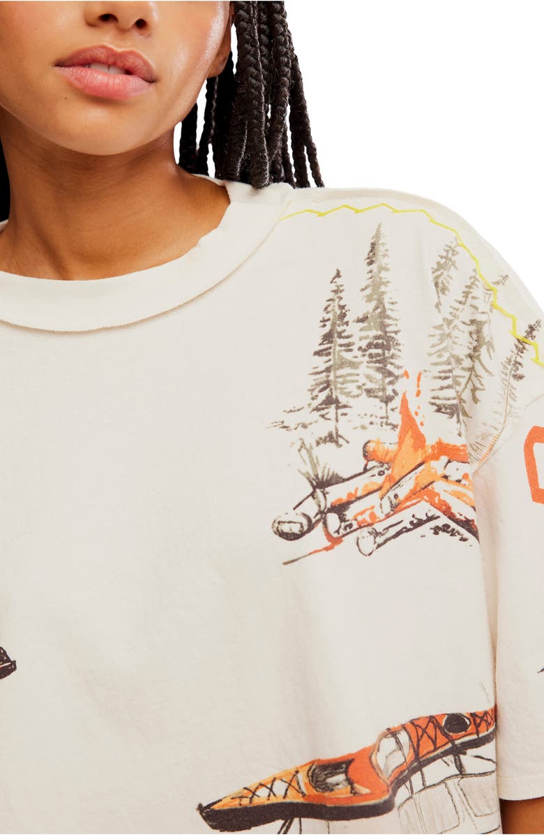 Free People Mountain View Graphic T-Shirt, Alternate, color, Ivory Combo