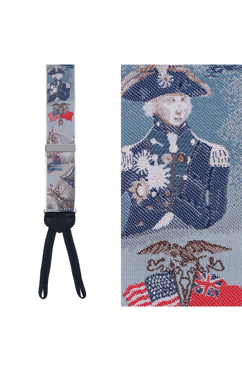 Trafalgar Limited Edition The Commander Woven Silk Formal End Suspenders, Main, color, Multiple Colors