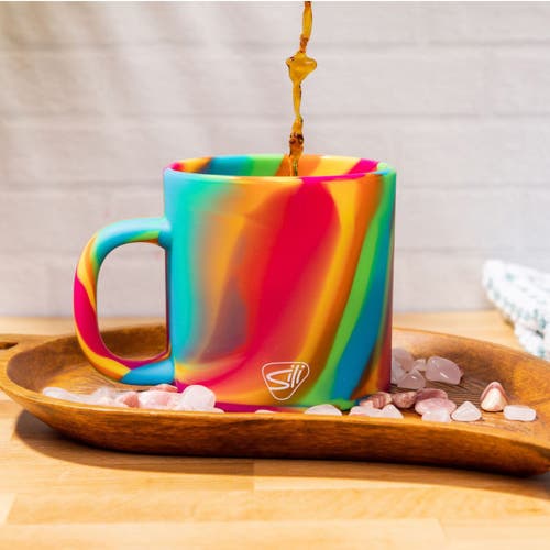 Silipint 2 Pack 16oz Silicone Coffee Mug W/ Lid, Hippie Hops