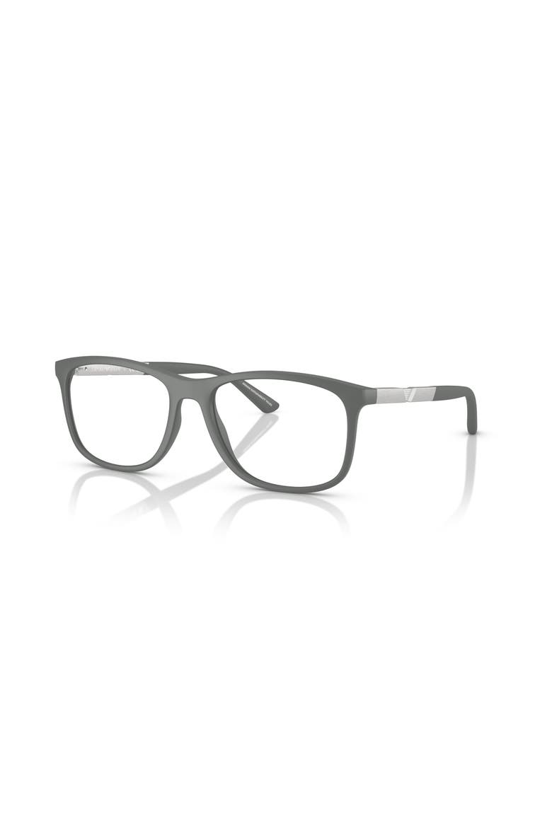55mm Rectangle optical glasses, Main, color, Grey