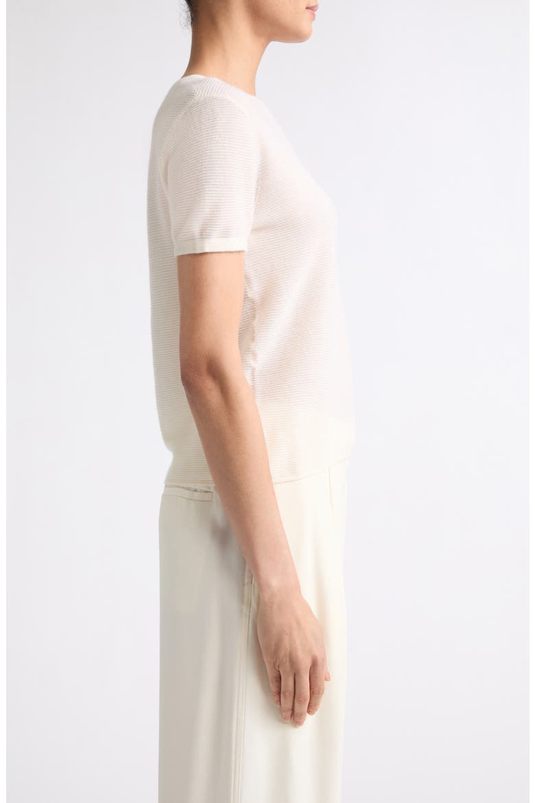 Ira Short Sleeve Cashmere Sweater, Alternate, color, IVORY
