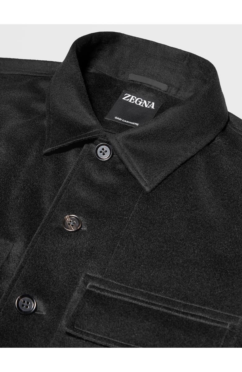 ZEGNA Oasi Cashmere Overshirt, Alternate, color, Black