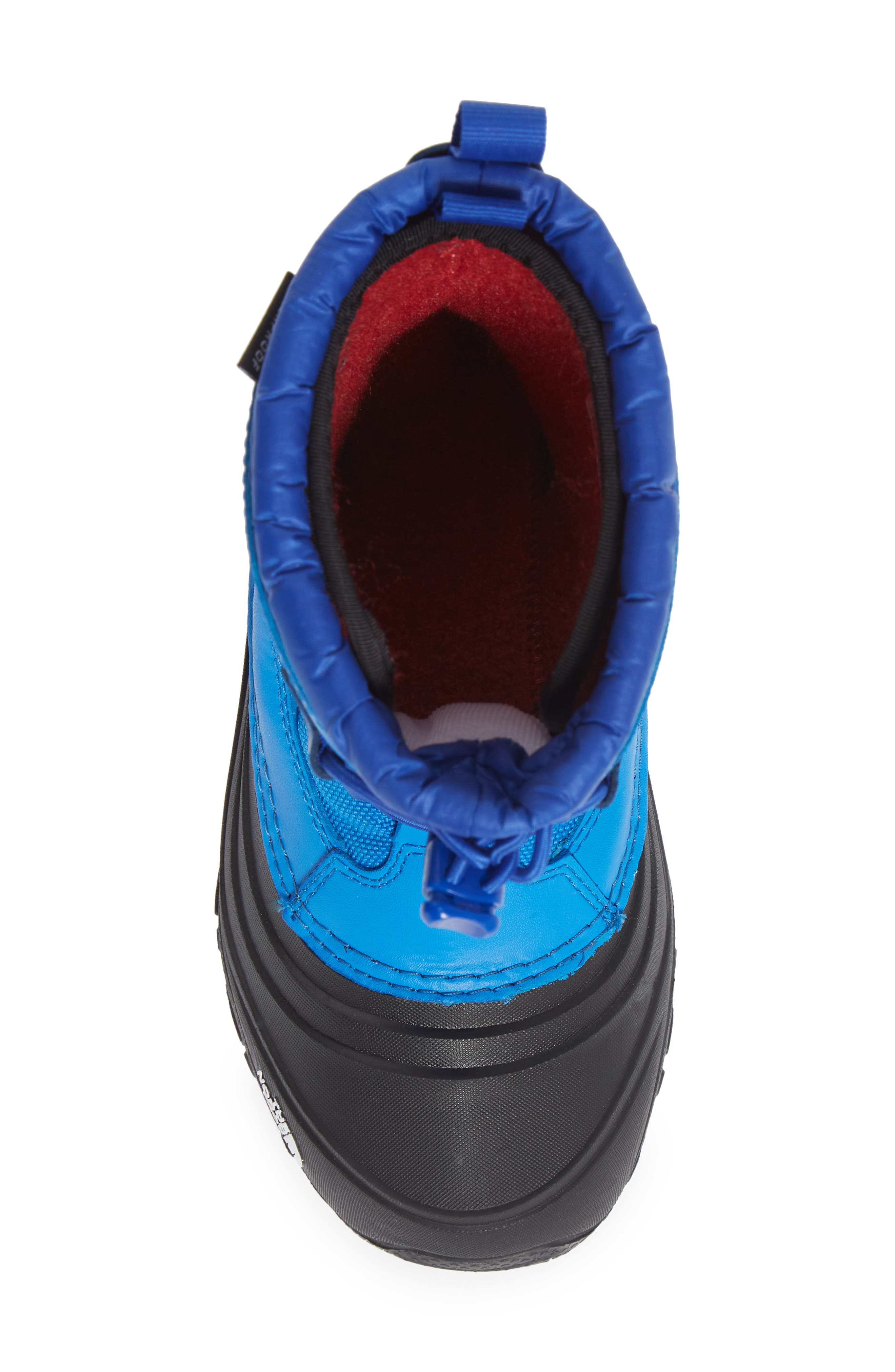 'Alpenglow IV' Bungee Lace Waterproof Boot, Alternate, color, HERO BLUE/ TNF BLACK
