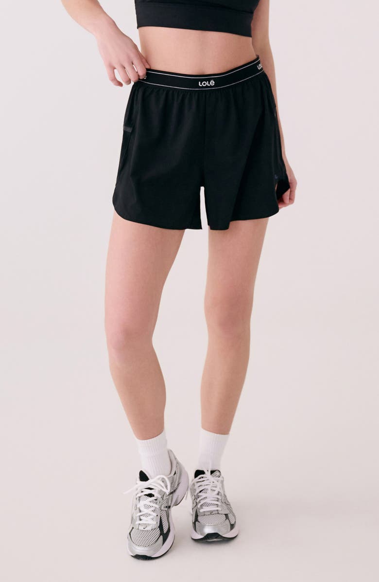 Lole Sofia Active Shorts, Main, color, Black