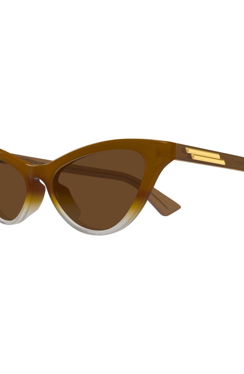 Bottega Veneta 56mm Cat Eye Sunglasses, Alternate, color, Brown