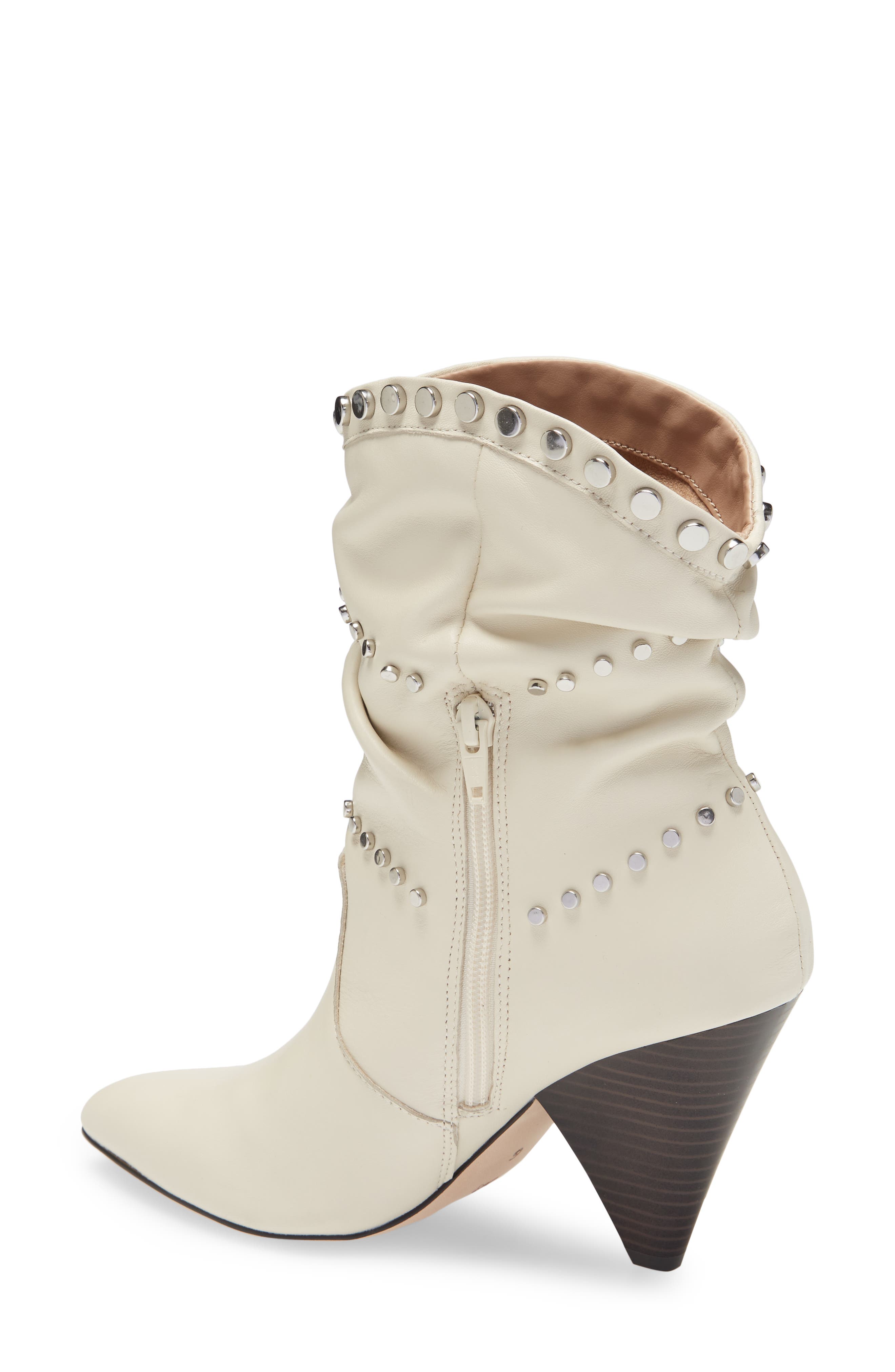 Cebina Studded Bootie, Alternate, color, BIANCA LEATHER