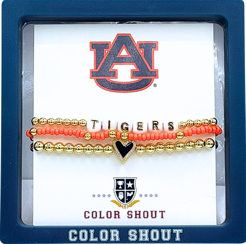 Auburn University Love My College Bracelet Stack
