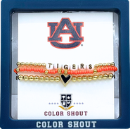 Color Shout Auburn University Love My College Bracelet Stack