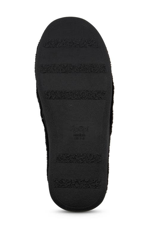 Floopi French Terry Flip Flop In Black