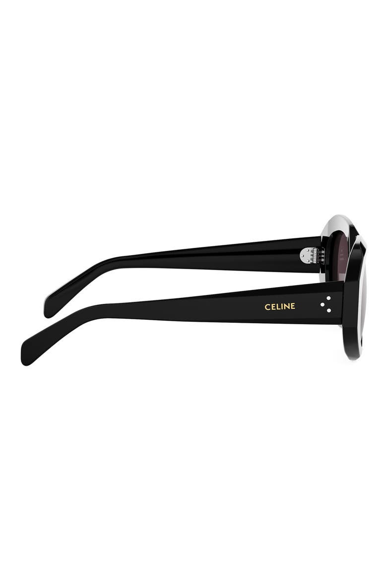 Bold 3 Dots 52mm Geometric Sunglasses, Alternate, color, SHINY BLACK / VIOLET