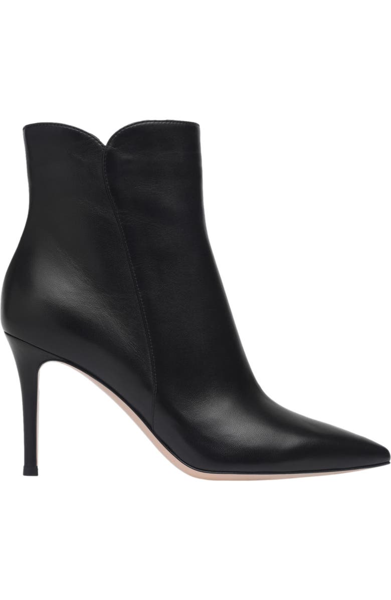 Gianvito Rossi Levy 85 Booties, Main, color, Black Leather