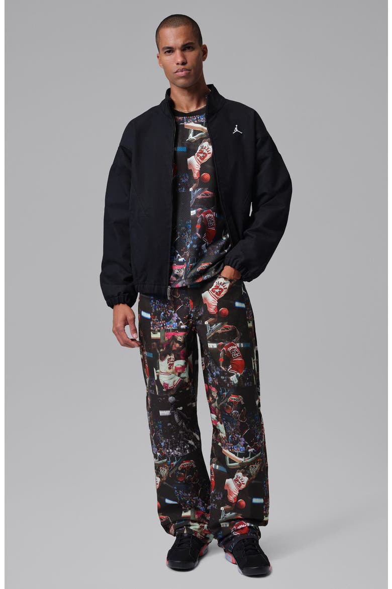 Flight Allover Print Pants, Alternate, color, BLACK/ SAIL