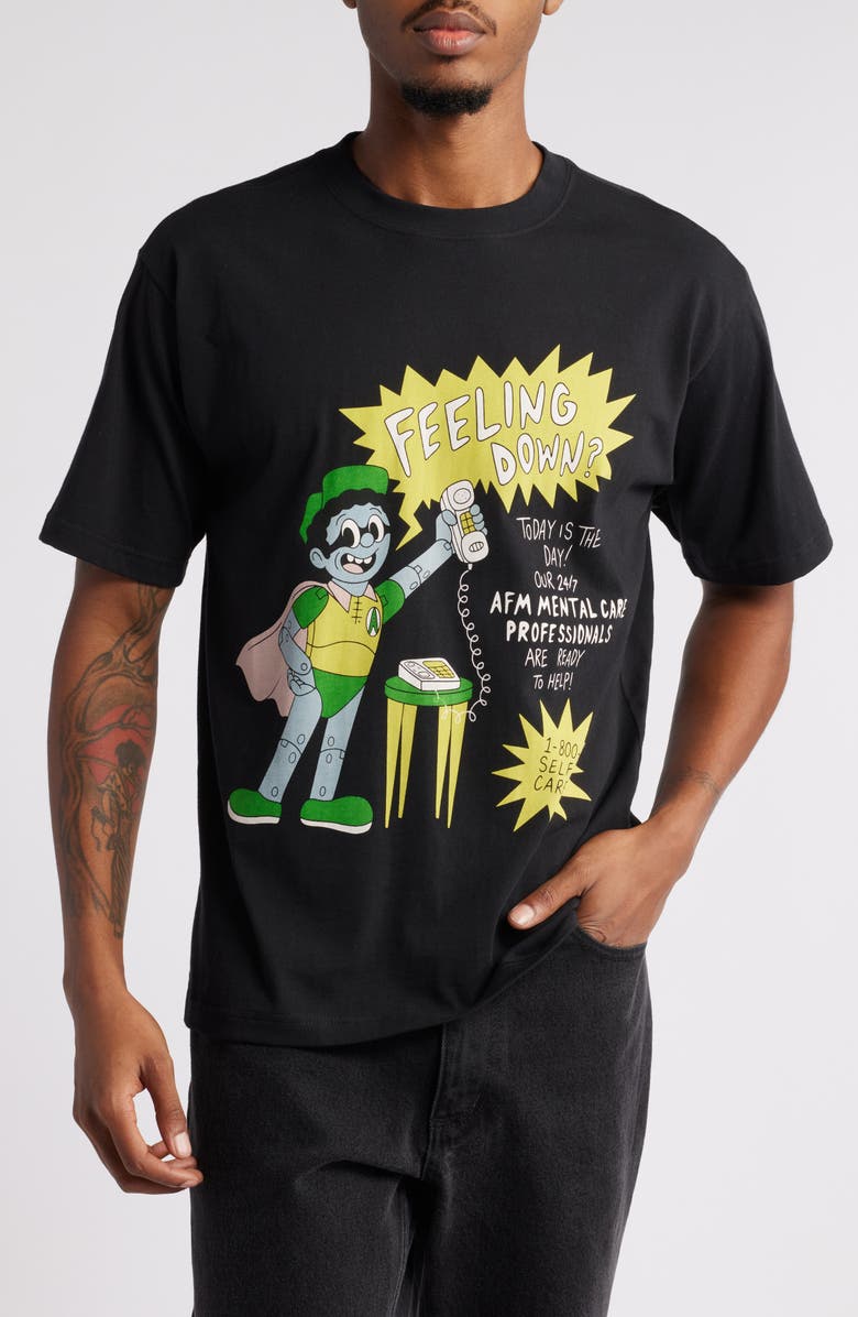 Action Figure Miles Feeling Down Graphic T-Shirt, Main, color, 