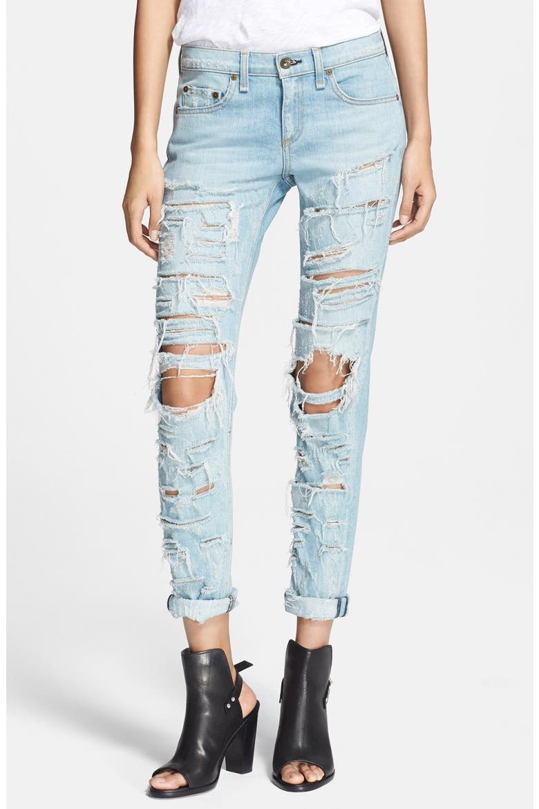 'The Dre' Destructed Jeans, Main, color, THRASHER