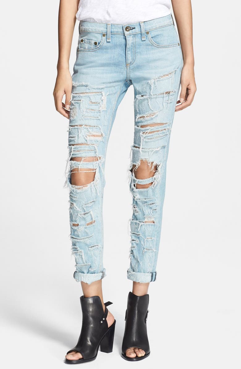 rag & bone/JEAN 'The Dre' Destructed Jeans, Main, color, 