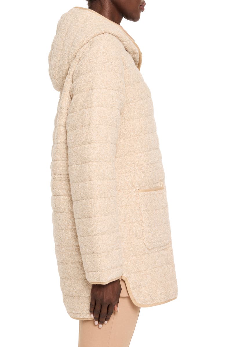 NZ ACTIVE by NIC+ZOE Hooded Quilted Reversible Coat, Alternate, color, Neutral Multi