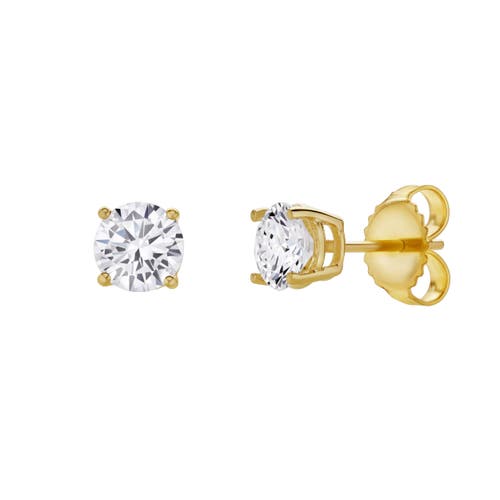 Luvmyjewelry Valeria 14k Gold Lab Grown Round Solitaire Diamond Earrings