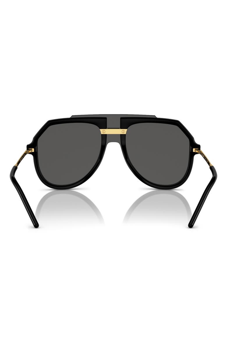 Dolce&Gabbana 50mm Pilot Sunglasses, Alternate, color, Black