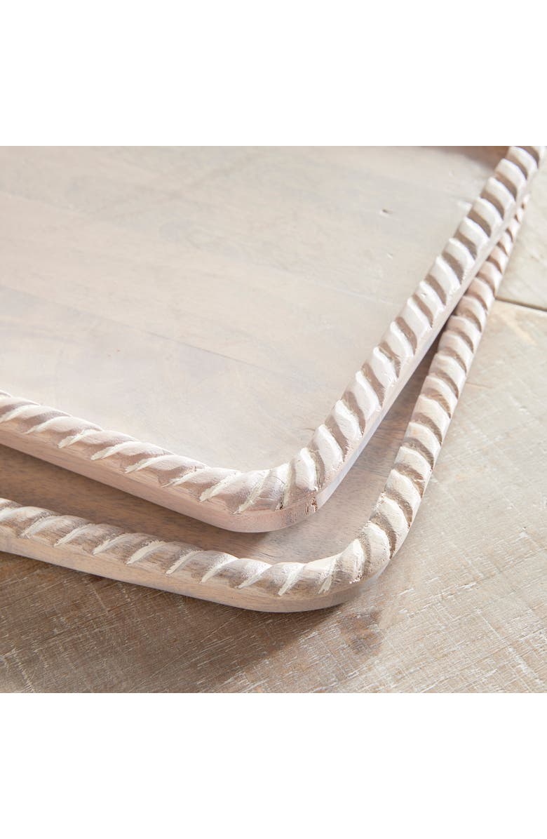 Napa Home & Garden Langley Square Trays Set of 2, Alternate, color, White