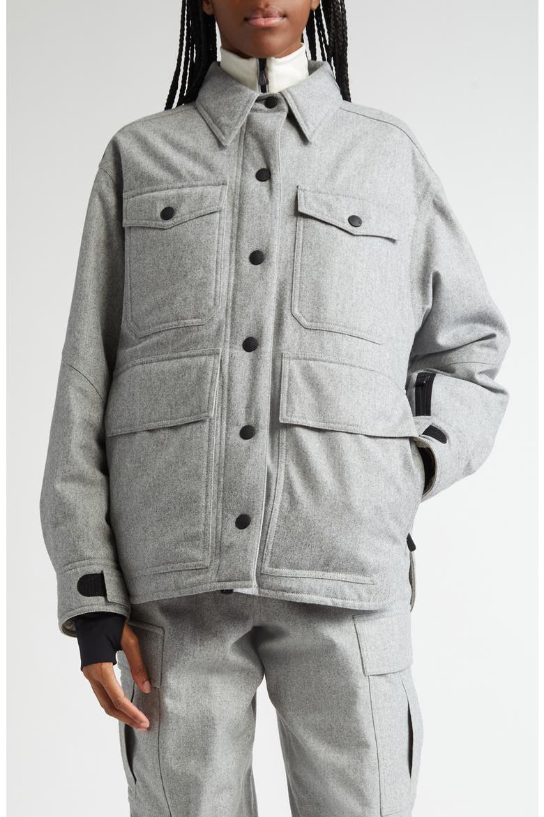 Huez Water Repellent Wool Ski Jacket, Main, color, GREY
