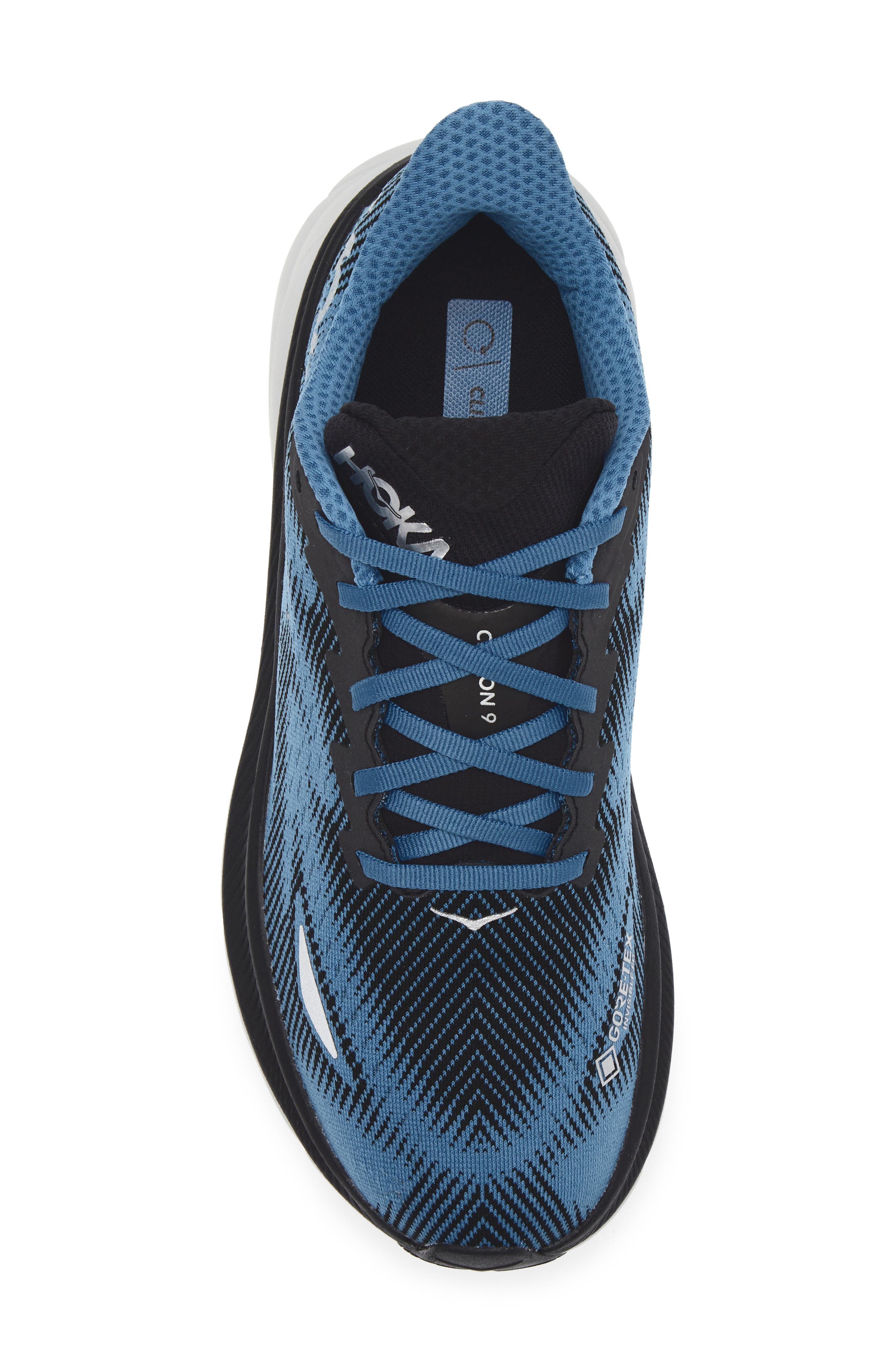 Clifton 9 Gore-Tex® Waterproof Running Shoe, Alternate, color, BLACK / FOGGY NIGHT