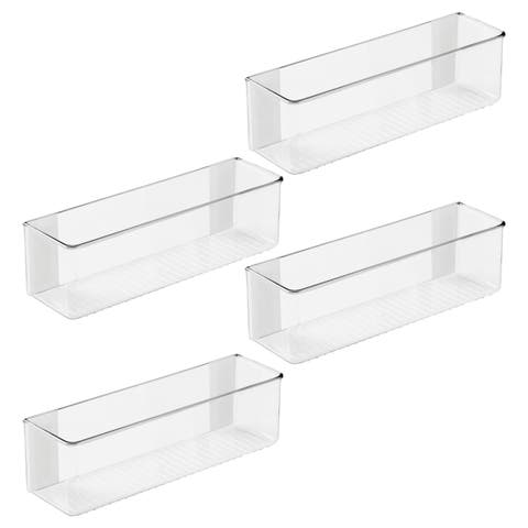 Adhesive Organizer Bin for Kitchen - Set of 4 - Clear