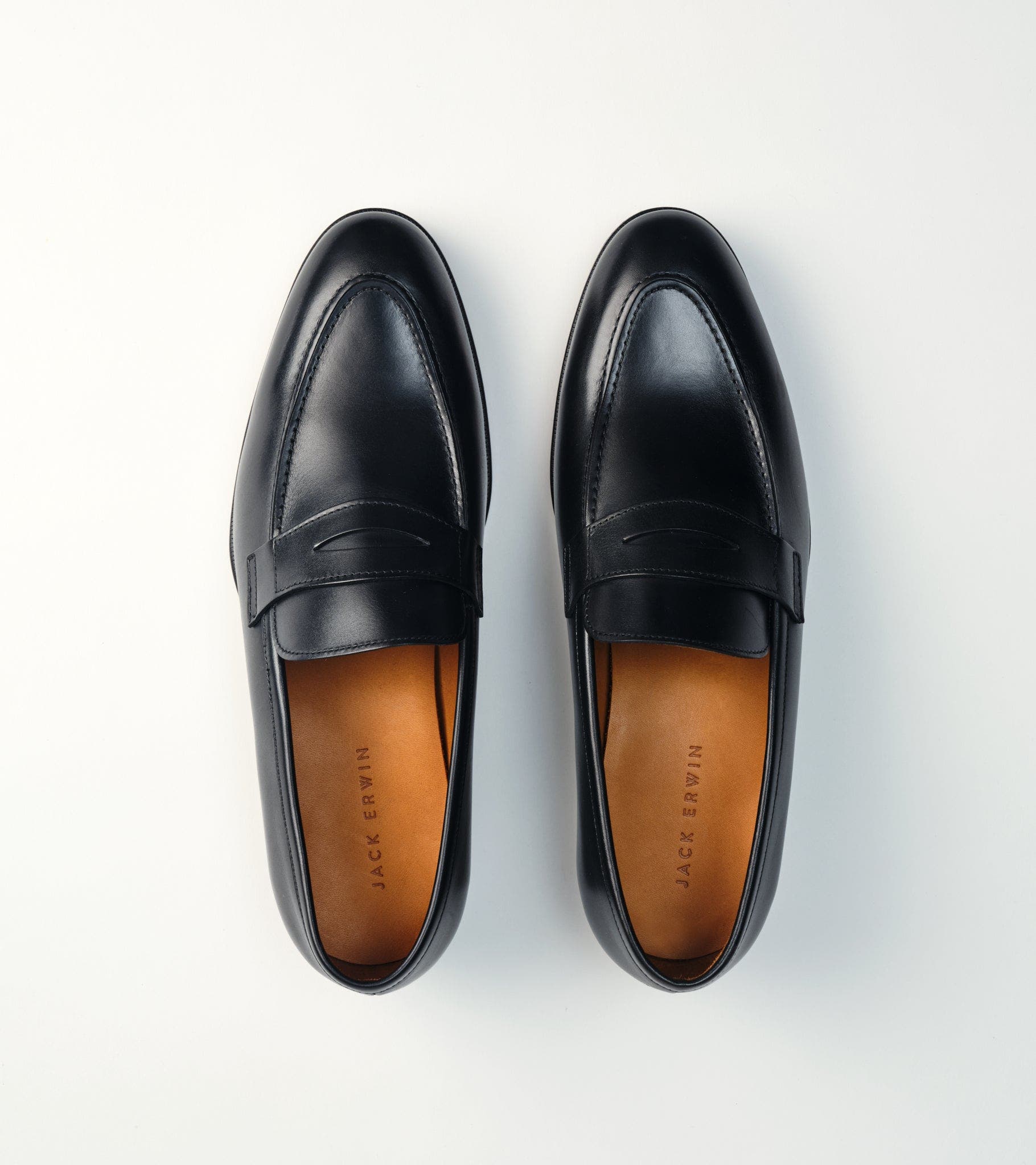 Jack Erwin Luke Leather Dress Penny Loafer, Alternate, color, Black Full Grain