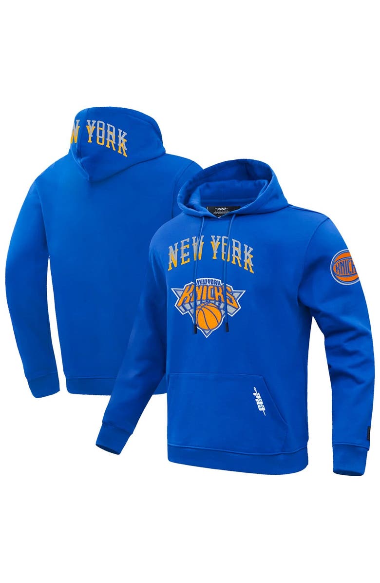 PRO STANDARD Men's Pro Standard Blue New York Knicks 2024/25 City Edition Pullover Hoodie, Alternate, color, 