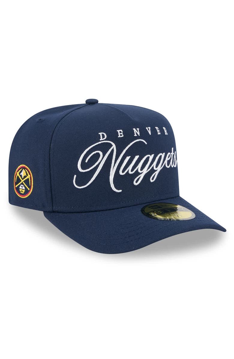 New Era Men's New Era Navy Denver Nuggets 2025 NBA Draft A-Frame 59FIFTY Fitted Hat, Alternate, color, Navy