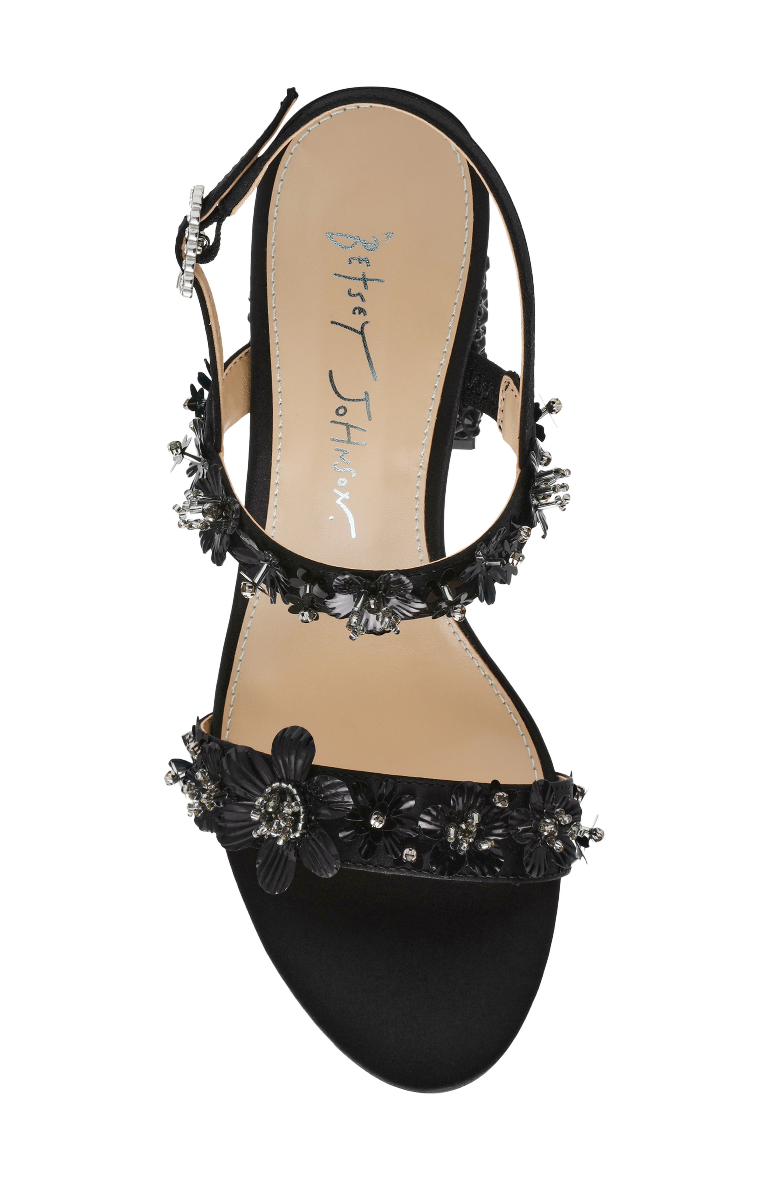 Betsey Johnson Drue Sandal, Alternate, color, Black