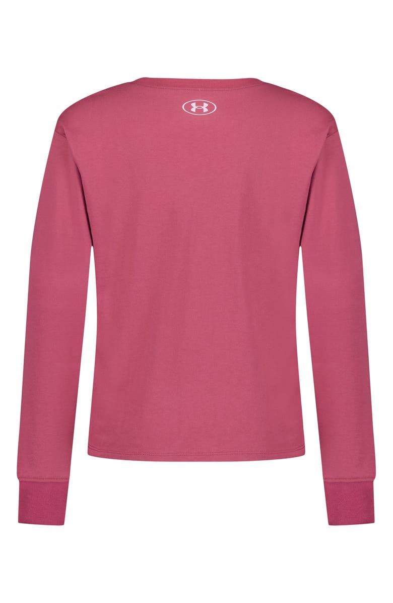 Under Armour Kids' Long Sleeve Forest Moon T-Shirt, Alternate, color, Fuchsia Dusk