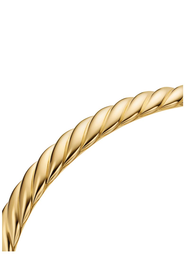 Sculpted Cable Bangle Bracelet in 18K Yellow Gold, 6.2mm, Alternate, color, 18K YELLOW GOLD