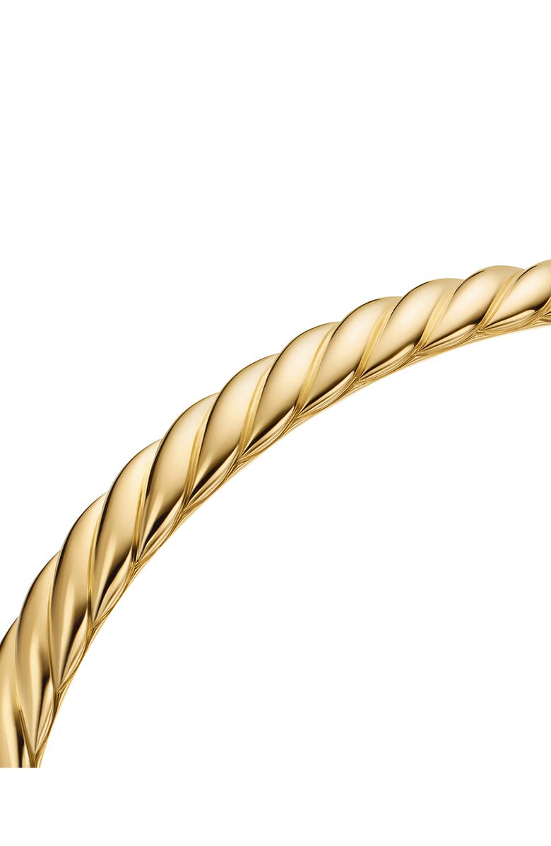 David Yurman Sculpted Cable Bangle Bracelet in 18K Yellow Gold, 6.2mm, Alternate, color, 18K Yellow Gold