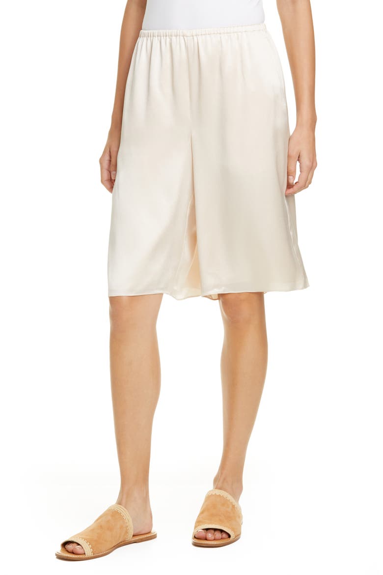 Silk Walking Shorts, Main, color, PALE ALDER
