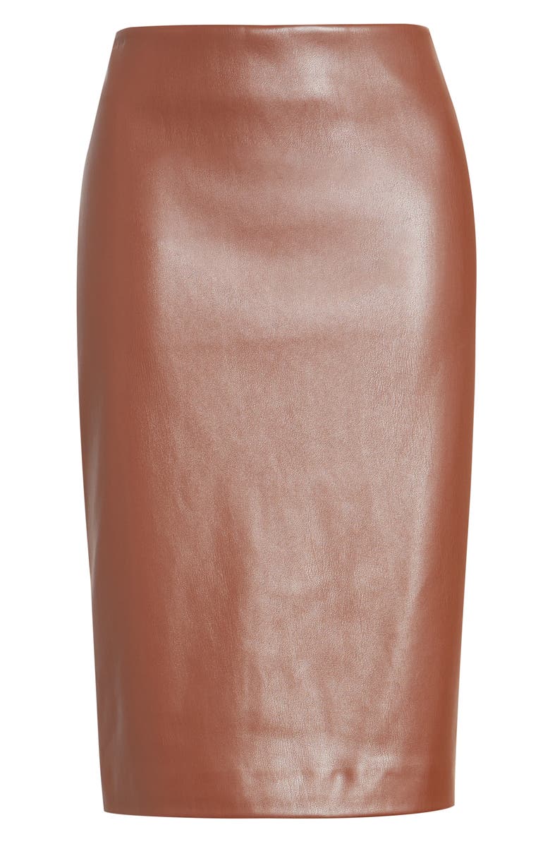 Theory Skinny Faux Leather Pencil Skirt, Alternate, color,