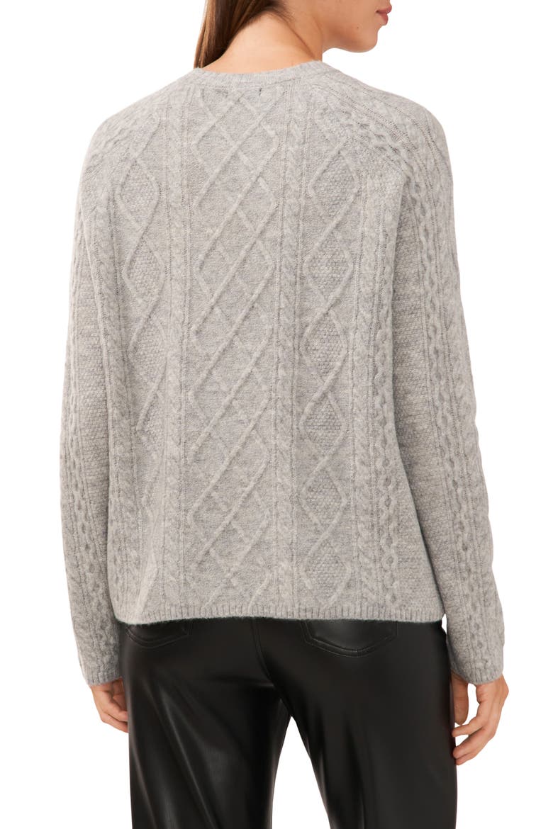 Mixed Stitch Sweater, Alternate, color, LIGHT HEATHER GREY
