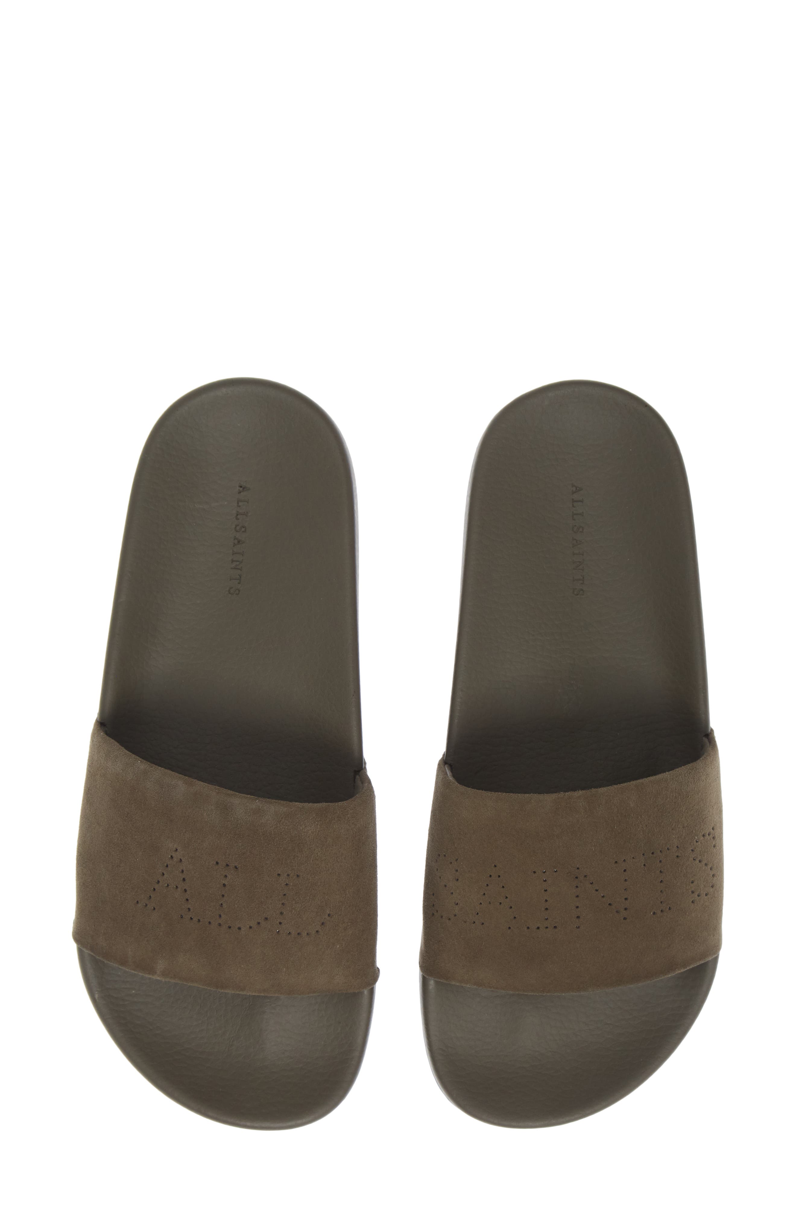 Karli Slide Sandal, Alternate, color, KHAKI SUEDE