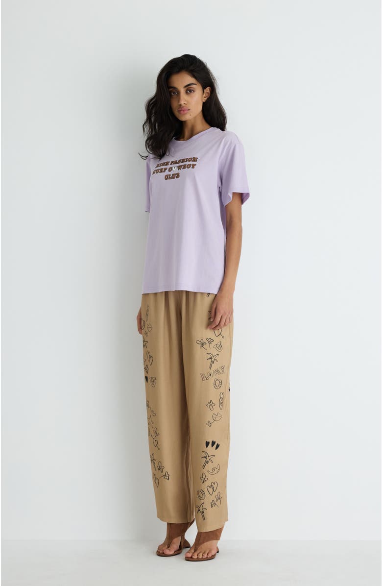 Romy Cowboy Club Tee, Alternate, color, Lilac Print