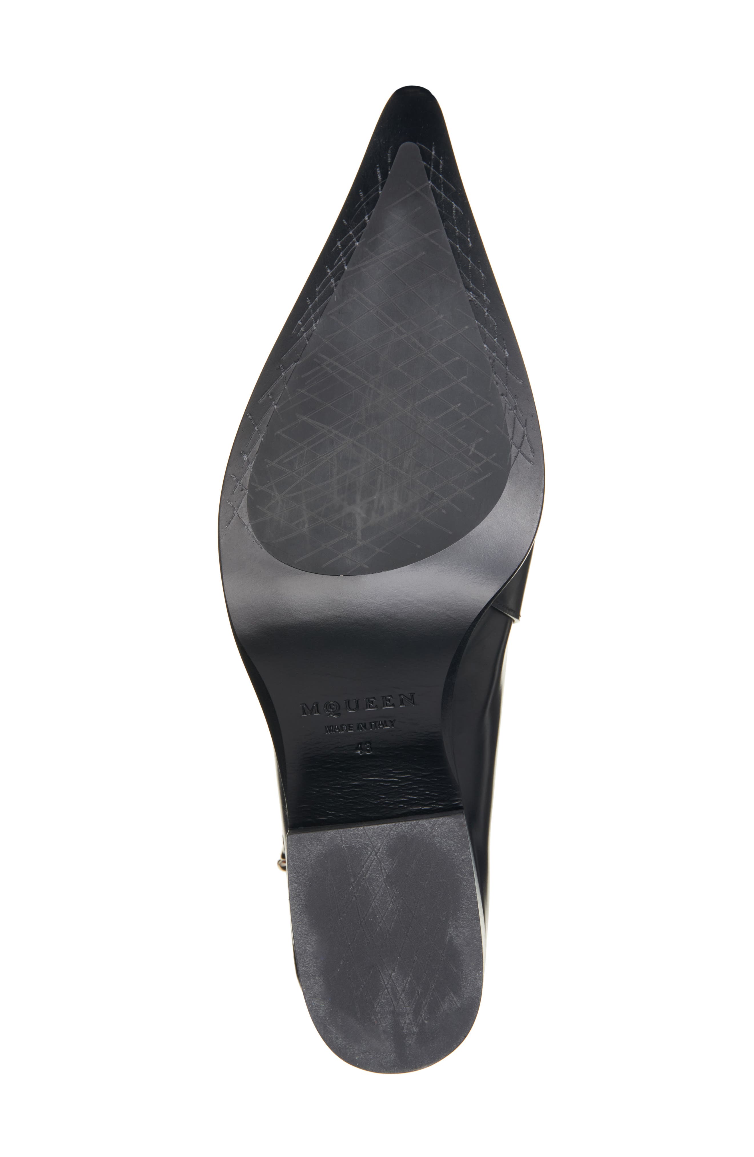 McQueen Pointed Toe Boot, Alternate, color, Black