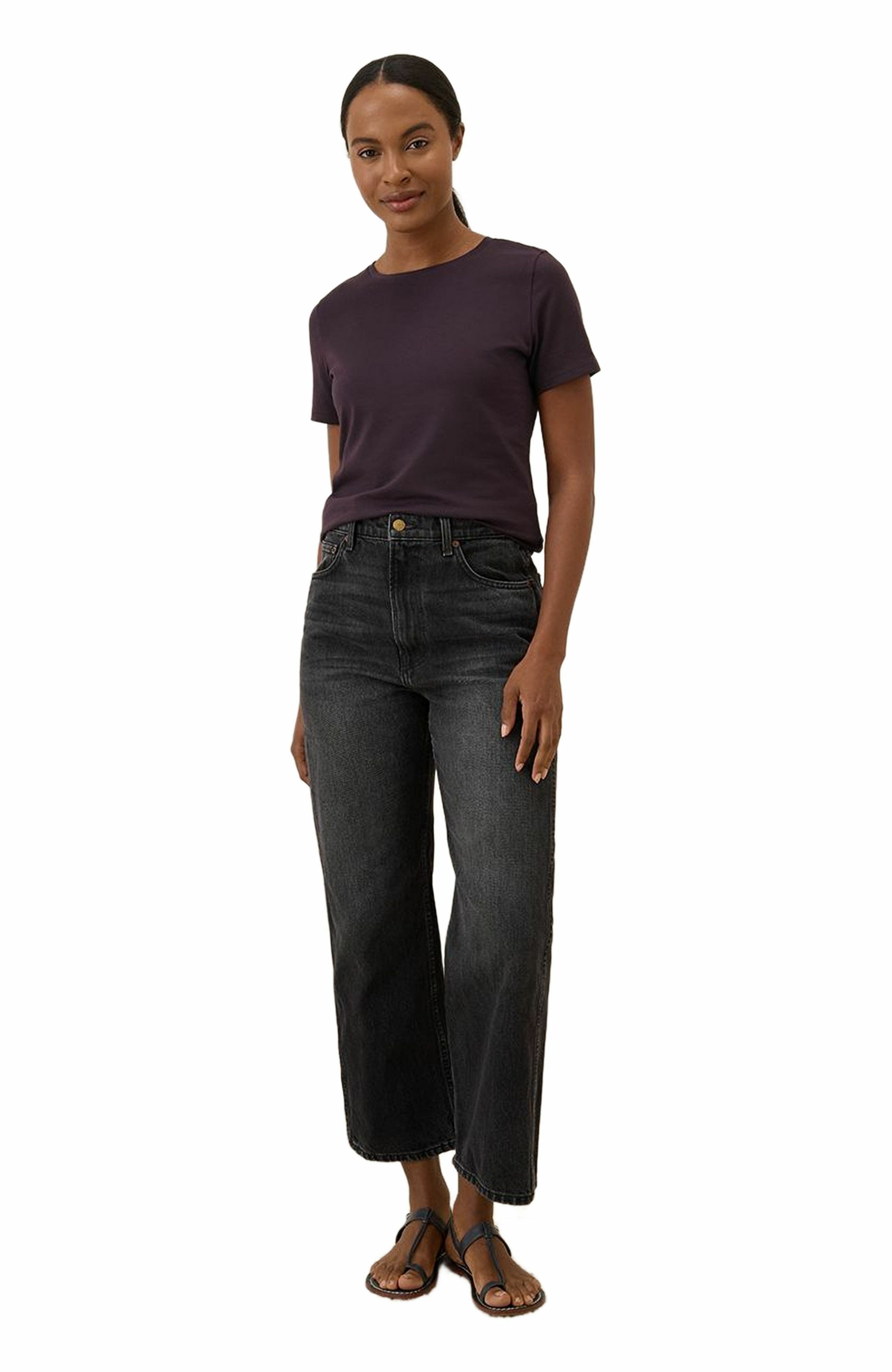 Luxe Stretch Jersey Slim Tee - image 2