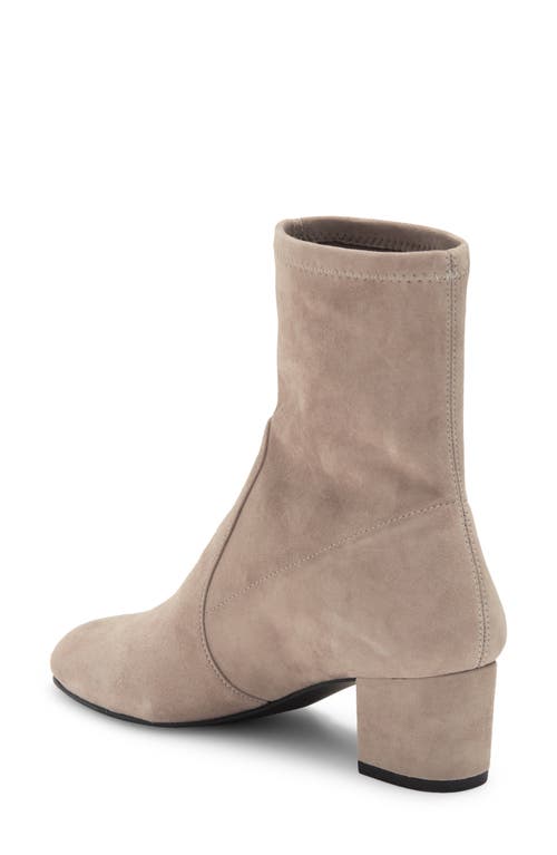 Stuart Weitzman Sofia Stretch Bootie In Topo Stretch Leather