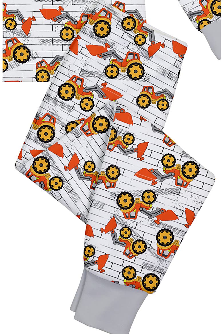 Loose Fit Classic Pajama 2-Piece Set, Alternate, color, Dump Trucks
