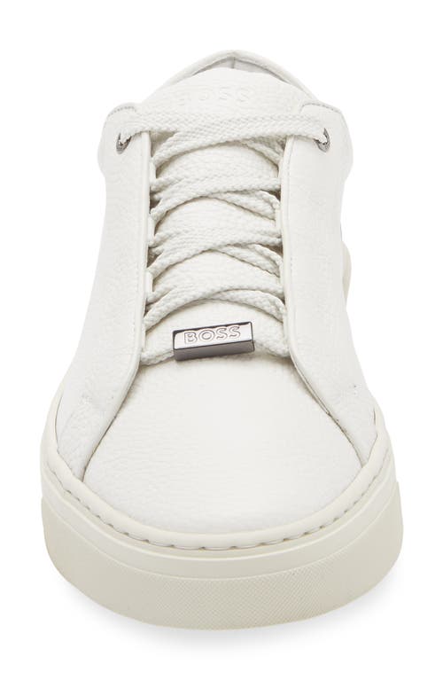 Hugo Boss Boss Gary Tennis Shoe In Open White