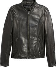 Schott NYC Leather Cafe Racer Moto Jacket
