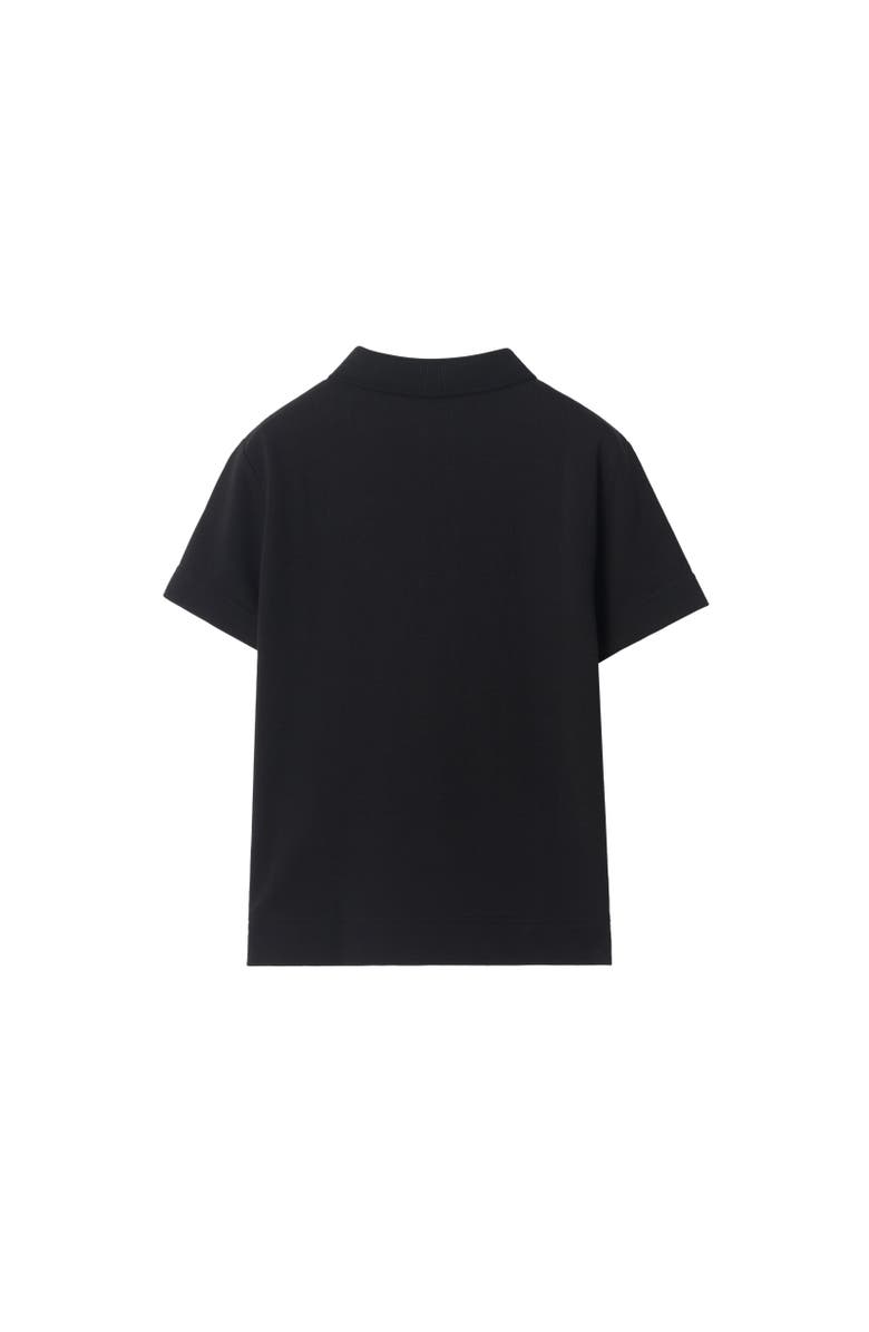 Burberry Cotton Piqué Polo Shirt, Alternate, color, Black