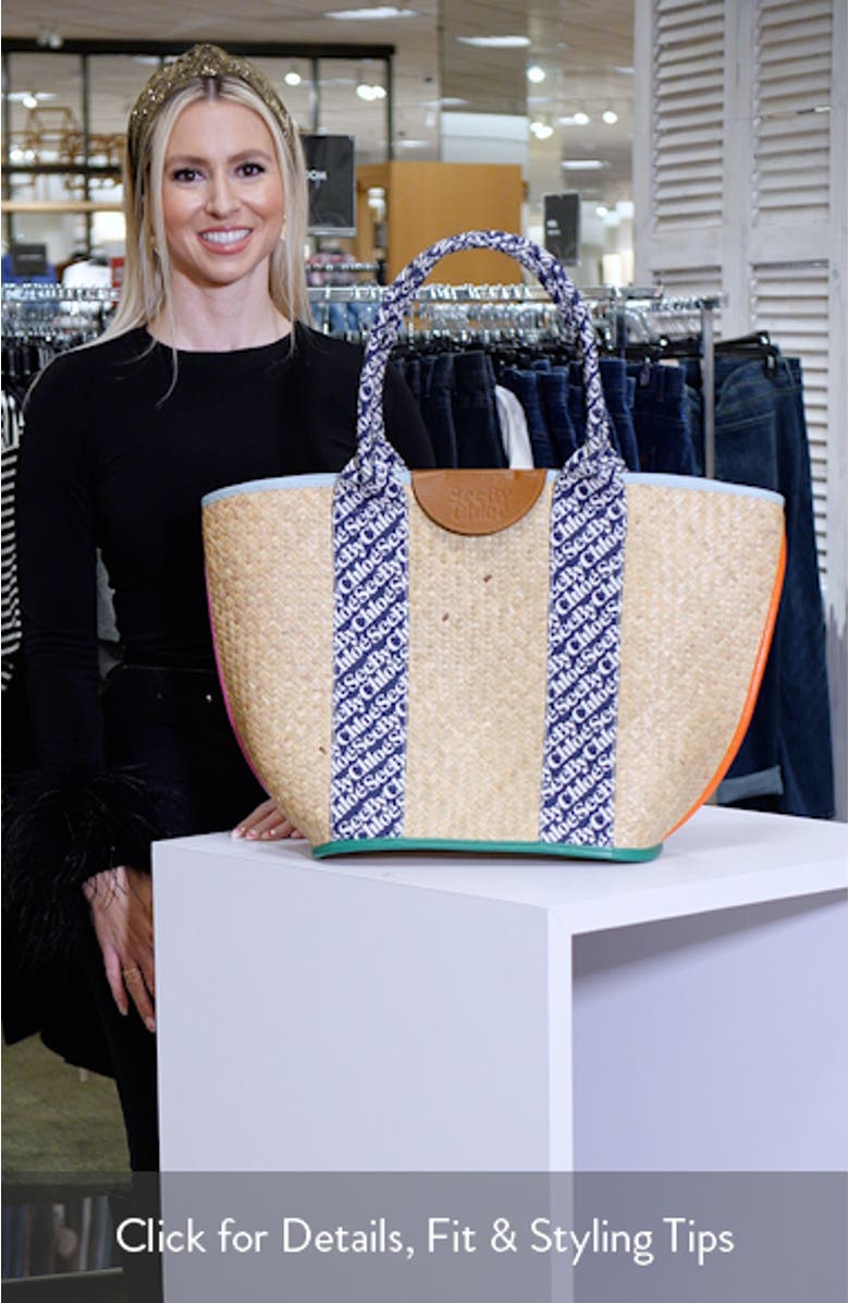 Laetizia Woven Basket Tote, sales video thumbnail