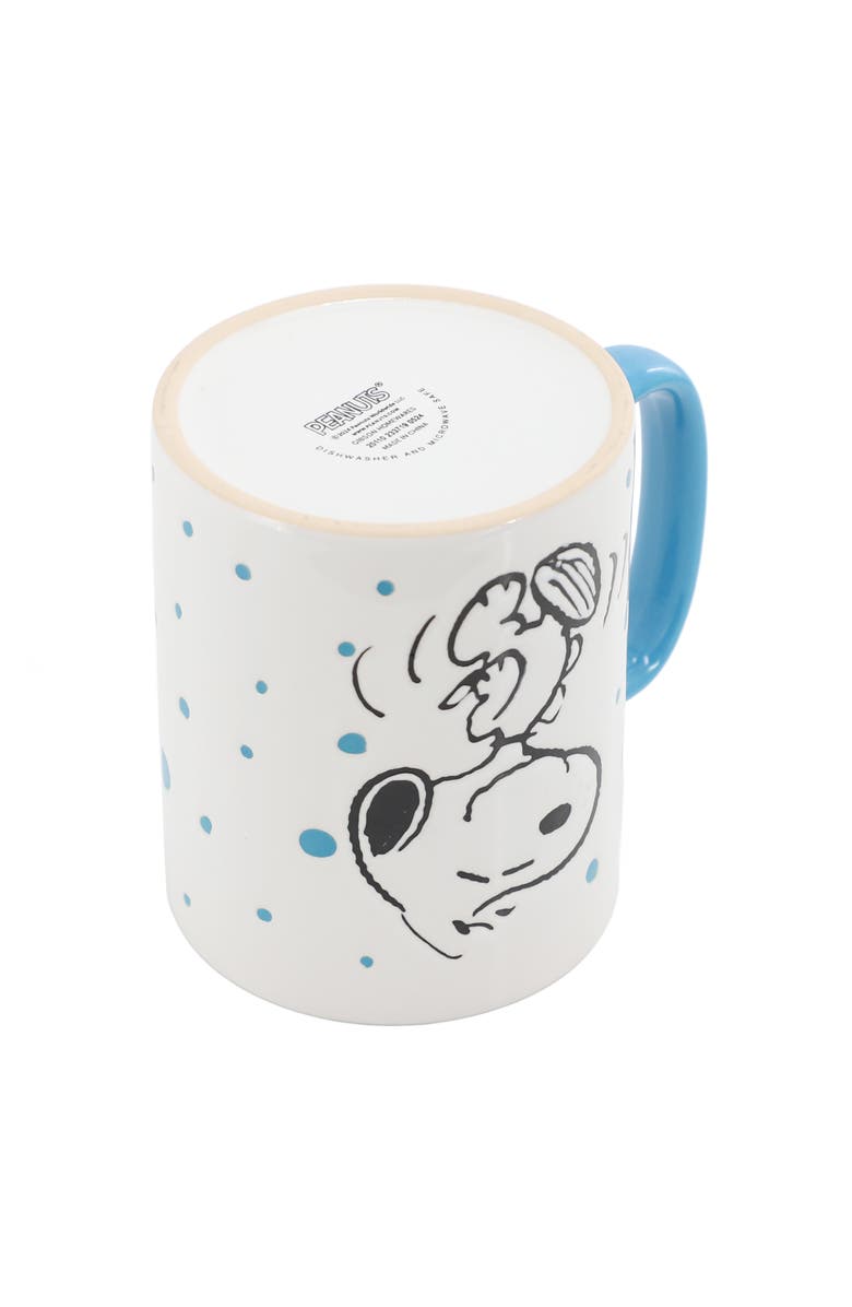 Gibson Freckled Joy Snoopy 17 Ounce Stoneware Mug Set, Alternate, color, Blue