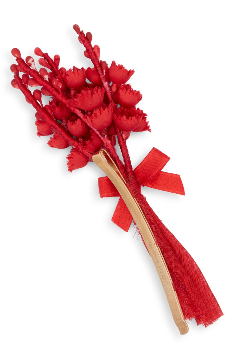 Gucci Flower Hair Clip, Alternate, color, Cantaloupe